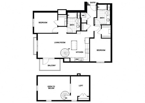 B21 Floor Plan at Candara at Hancock Park Apartments in Los Angeles CA